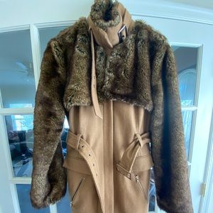 Wool/Faux Fur Coat